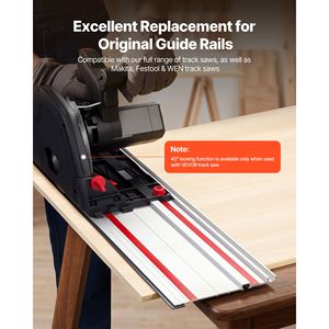 Kit de rail de guidage pour scie à ruban de 110 pouces, rail de base en aluminium extrudé 4 x 27,5 avec compatibilité 3 connecteurs - Product Image 2