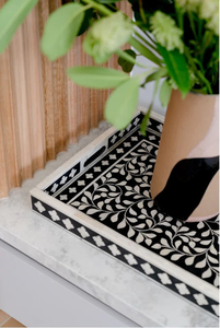 High Quality Handcrafted Natural Bone Inlay Rectangular Serving Tray Latest Home Design - Product Image 5