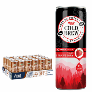 Café froid infusé à froid, mélange Arabica Robusta, 250 ml, canette en aluminium, sans OGM, sans produits laitiers, VINUT, marque privée, OEM, ODM, fournisseur en gros 6 - Product Image 1