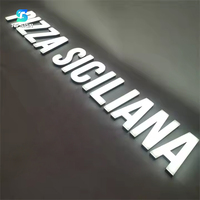 Enseigne LED personnalisée pour extérieur, lettres lumineuses frontales, étanche, enseigne 3D en acrylique illuminée, panneau LED pour devanture de magasin