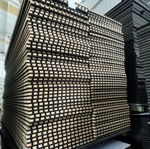 Panneaux muraux acoustiques modernes en placage naturel avec âme en caoutchouc, laine de bois décorative MDF pour la maison, le salon, la salle de sport - Acoustique en polyester - Product Image 6