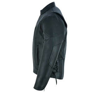 Vestes en cuir pour hommes de qualité supérieure avec fermeture éclair, doublure chaude, style décontracté, vestes en cuir pour hommes - Product Image 4