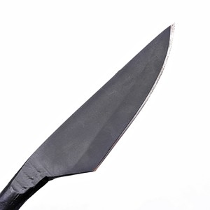 Couteau Viking artisanal à pointe de lance motif tête de loup, manche en acier au carbone forgé, qualité industrielle, acier à haute teneur en carbone, droit, pour l'extérieur - Product Image 5