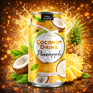 Bebida de Jugo de Frutas y Verduras de Origen Vietnamita, Certificada ISO HACCP Premium, 330 ml, Agua de Coco Enlatada OEM – Tan Do Beverage Company - Product Image 3