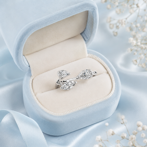 Bague de luxe en or 18 carats avec trois pierres de diamant de laboratoire de qualité supérieure, taille poire ouverte et marquise, couleur D, certifiée IGI, vente en gros OEM, haute joaillerie - Product Image 2