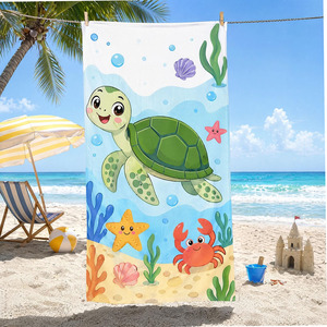 Custom Logo Microfiber <b>Beach</b> Towel Quick Dry Absorbent <b>Foldable</b> Floral Printed Travel Pool Resort Towel - Product Image 4