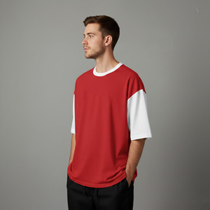 Camisetas de Hombre al por Mayor, 100% Algodón, Alta Calidad, Logotipo Bordado Personalizado, Hombros Caídos, Estilo Hip Hop, Ecológicas, de Secado Rápido - Product Image 5