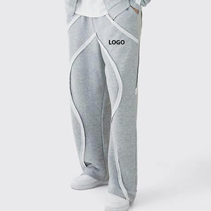 กางเกงจ็อกเกอร์ผู้ชายผ้าฝ้าย 100% 400gsm ทรงโอเวอร์ไซส์ สไตล์ลำลอง ปักลาย  แบบซักพิเศษ - Product Image 4