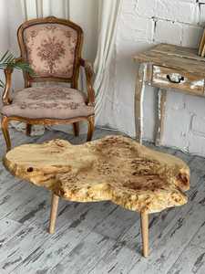 Tree Slice <b>Table</b> Nature Inspired Decor Solid <b>Walnut</b> <b>Table</b> Decorative Wood Furniture Minimalist <b>Coffee</b> <b>Table</b> with wooden legs - Product Image 6