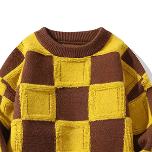 Pull en acrylique pour homme, tendance hiver, anti-rétrécissement, avec logo frontal, fournisseur et fabricant en gros - Product Image 2
