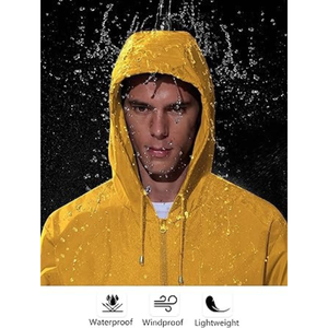 เสื้อแจ็คเก็ตกันลมน้ำหนักเบา ระบายอากาศได้ดี กันน้ำ สำหรับผู้ชาย ดีไซน์ใหม่ รุ่นฮิต ซีรีส์เสื้อแจ็คเก็ตกันลมสำหรับกิจกรรมกลางแจ้ง แบบมีฮู้ด - Product Image 4