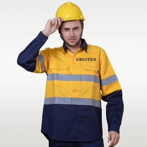 Camisa de Trabajo de Seguridad FR 100% Algodón 170gsm – Camisa Antiestática Ignífuga para Minería, Soldadura, Construcción - Product Image 1