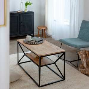 Mesa de centro Vandana Aston Ultra de dos niveles en madera de acacia - Product Image 4