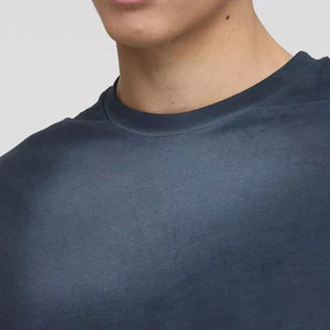 Camiseta Blanca Ligera de Algodón 100% a Precio Económico para Hombre, con Hombros Caídos, Logotipo Personalizado, Secado Rápido y Transpirable - Product Image 5