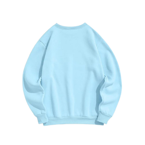 Sweat-shirt blanc à col rond coupe-vent en polaire pour femme, broderie florale, imprimé en relief, mélange polyester/coton, tricoté oversize, été - Product Image 4