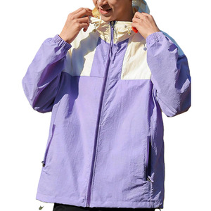 Sudadera con capucha personalizada para hombre, diseño de bloques de color, impermeable, al por mayor, tipo chaqueta cortavientos extragrande con cremallera y pantalones a juego, chándal deportivo - Product Image 2
