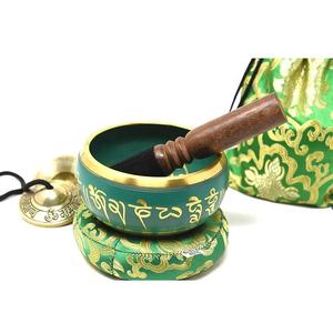 India Metal Acero Técnica moderna Cuenco para cantar Estilo dorado Budismo Inspirado Aleación de bronce Modelo Empaquetado a granel - Product Image 2