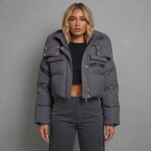 Nueva Chaqueta Acolchada Extra Grande para Mujer, Color Sólido, Acolchado de Algodón, Impermeable, Abrigo de Invierno con Múltiples Bolsillos, Chaqueta para Dama - Product Image 4