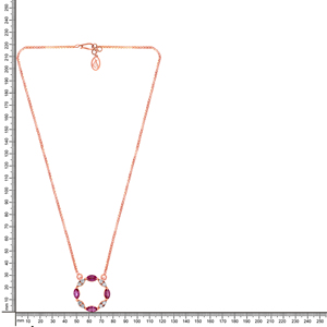 Collier en or rose avec pendentif en saphir rose taille marquise et diamant, style minimaliste pour femme, à porter au quotidien - Product Image 5
