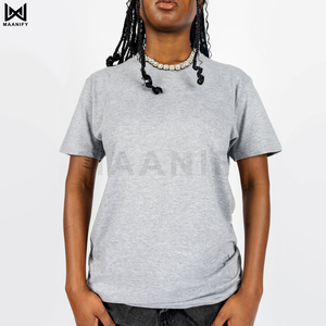 T-shirt unisexe en coton doux, 100 % coton peigné, 122 GSM, léger, col rond, décontracté, personnalisable OEM - Product Image 3