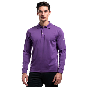 Chemises polo à col rabattu pour hommes, personnalisées, à manches longues, boutonnées, en coton 100% ou en polyester, t-shirts polo pour hommes - Product Image 5