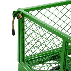 Carrello da Giardino in Acciaio Resistente da 400 kg, Carro Utilitario in Metallo Trainabile per Esterni con Pneumatici da 10 Pollici per Lavori in Giardino e Campeggio - Product Image 2