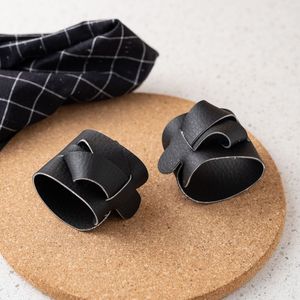 Premium Decorative Leather Napkin Ring Suitable For Anniversary Birthday Celebration Dining <b>Table</b> Accessories - Product Image 1