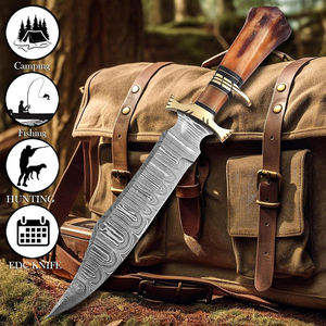 Cuchillos Bowie de Supervivencia para Exteriores, Cuchillo de Hoja Fija para Caza, Cuchillos Bowie Personalizados de Acero Inoxidable, Cuchillo para Camping y Actividades al Aire Libre - Product Image 2