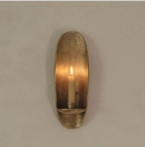 <b>Brass</b> Wall-Mounted Candle <b>Holder</b> Heat Resistant for Home Decoration - Product Image 1