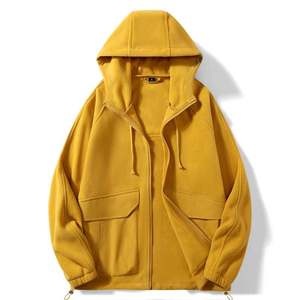 Custom Men's 100% Cotton <b>Zip</b> Up Hoodie Full Zipper <b>Hooded</b> Sweatshirt Casual Streetwear Custom Logo OEM ODM Wholesale - Product Image 5