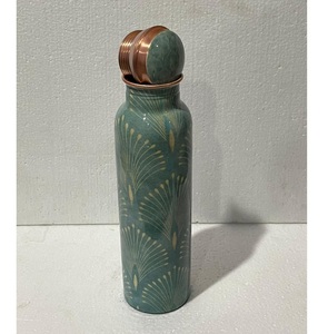<b>Bulk</b> <b>buy</b> copper <b>bottle</b> Luxury Copper <b>Water</b> <b>Bottle</b> With Floral Design Portable Travel Use - Product Image 5