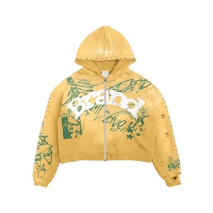 Survêtement Homme Streetwear Y2K Vintage Délavé Effet Graffiti 320 GSM Épais Hiver Design 2-en-1 - Product Image 5