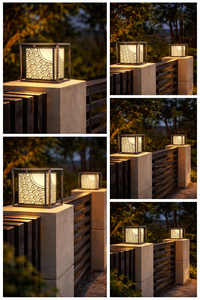 DTC01 CMDecor Lampe solaire LED pour poteau de portail, blanc chaud, éclairage extérieur de jardin, bronze/acier inoxydable/aluminium/verre, DC IP66, utilisation hôtelière - Product Image 6