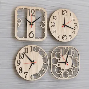 Decorative Wooden Timepiece Round Wall <b>Clock</b> Handmade Wood Craft Accent for Living Room Bedroom Hotel and Cafe Decoration - Product Image 6
