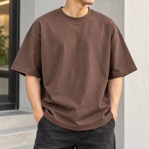 Camiseta Clásica Lisa Oversize para Hombre, Cuello Redondo Sencillo, Estilo Urbano Casual, Uso Diario, Etiqueta Personalizada, Proveedor Mayorista - Product Image 6