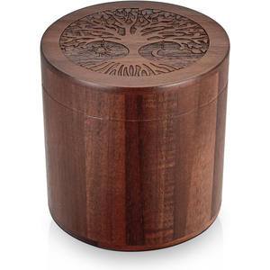 Wooden <b>Ashes</b> Urn Tree of Life Keepsake Box Portable Cremation Urn <b>for</b> Human and Pet Memorial Home Decor - Product Image 1