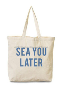 Eco Friendly Cotton Tote Bag Custom Logo Reusable Shopping Bag Long Handle Zipper Closure Heavy Duty Fabric - Product Image 4