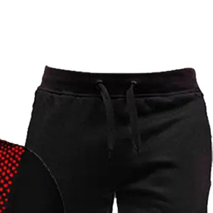 Ensemble de survêtement sportif pour homme, noir à pois rouges, à capuche, manches longues, fermeture éclair, respirant, pour l'automne - Product Image 3