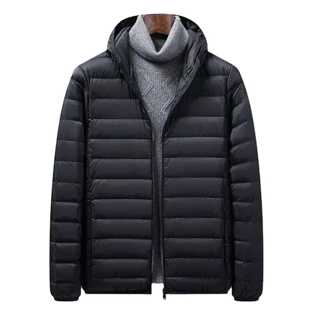 2023 NEW Business Casual Lightweight Water-Resistant Packable Puffer Jacket 2022 Men Fashion Hooded Warm Autumn Winter Coats