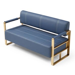 57.9\" Modern 2-Seater Loveseat <b>Sofa</b> <b>Small</b> Spaces Accent for Living Room Upholstery Faux Bonded Leather Modern 2-Seater Cou - Product Image 3