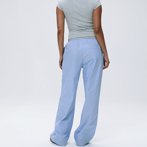 Wholesale Women's High Waist Flare Lined Pants Fitness Workout Wide Leg Premium Jogger Trousers Soft & Breathable Fabric OEM - Product Image 2