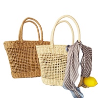 Hot Deal rotin sacs sac de paille en gros vacances d'été 2024 rotin paille bambou bricolage femmes main