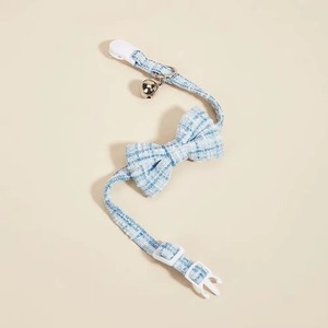 <b>Cute</b> Adjustable <b>Cat</b> <b>Collars</b> Removable Bowtie with Bell Kitten <b>Collar</b> Plaid Pattern Breakaway <b>Collar</b> for Black and White Fabric - Product Image 6