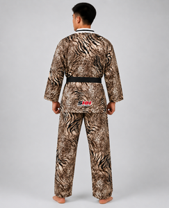 Uniforme de Taekwondo 2026 pour Homme Adulte – Motif Léopard Imprimé par Sublimation – Ceinture Noire – Tenue d'Arts Martiaux - Product Image 4
