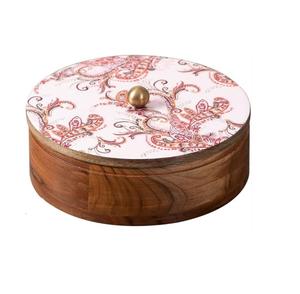 Caja de Madera para Roti, Diseño Artesanal, con Tapa Dorada, para Exhibición en la Mesa de la Cocina y Almacenamiento de Tortillas para Uso Doméstico - Product Image 5