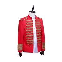 Veste Homme Steampunk Personnalisée en Tissu Noir Style Hussard pour Tambourier – Nouveauté en Ligne