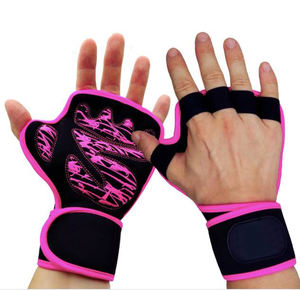 Gants demi-doigts personnalisés antidérapants avec sangle de poignet réglable, légers, respirants et imperméables pour la musculation, la gym et le cyclisme - Product Image 1