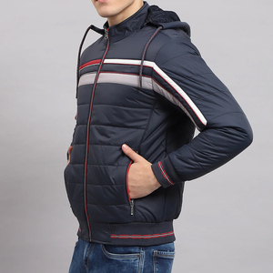 Veste matelassée à capuche de haute qualité pour hommes, manteau épais et chaud, fournisseur de vestes matelassées OEM ODM, vestes à bulles d'hiver - Product Image 2