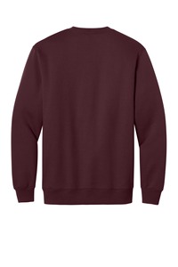 Fleece Crewneck Sweatshirt Plain <b>Maroon</b> Oversized Drop Shoulder Pullover Blank Cotton <b>Tops</b> - Product Image 5