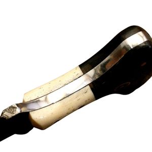 Custom Handmade Damascus Steel Skinning <b>Knife</b> with <b>Bone</b> and Black Wood <b>Handle</b> Fixed Blade Hunting Camping Bushcraft Survival OEM - Product Image 6